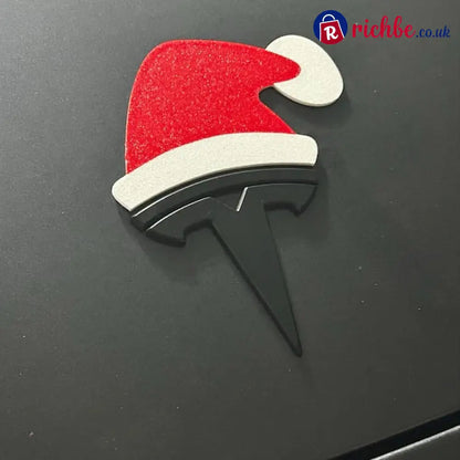 Santa Hat Overlay for Tesla Emblem Reusable!