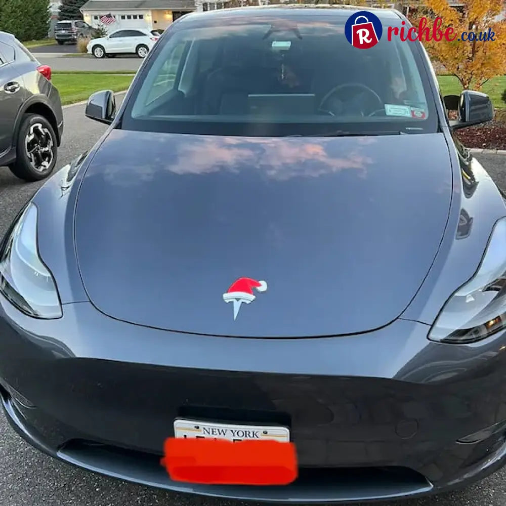 Santa Hat Overlay for Tesla Emblem Reusable!