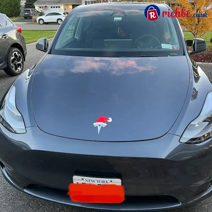 Santa Hat Overlay for Tesla Emblem Reusable!
