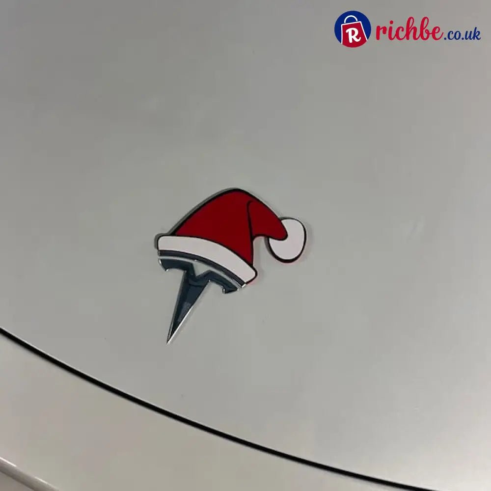 Santa Hat Overlay for Tesla Emblem Reusable!