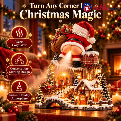 🎅 Santa’s Cheeky Christmas Village – Lighted Aroma Diffuser with Funny Santa Mist & Magical Holiday Glow