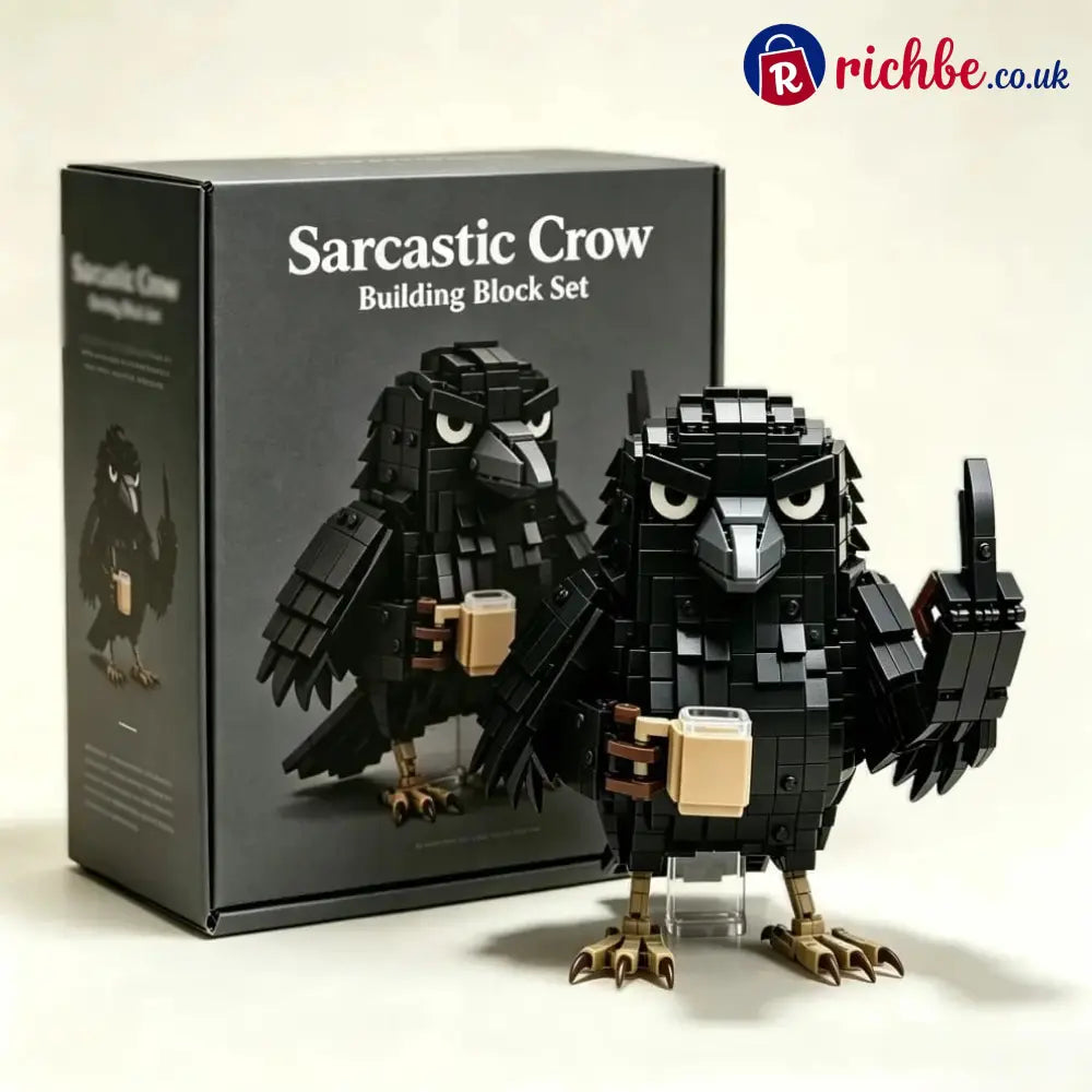 🐦‍⬛ Sarcastic Coffee Crow-- Building Block Set – Funny Do Not Disturb Desk Decor - All New Arrivals