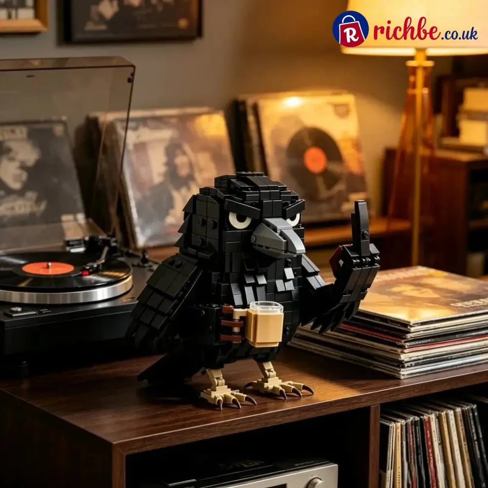 🐦‍⬛ Sarcastic Coffee Crow-- Building Block Set – Funny Do Not Disturb Desk Decor - All New Arrivals