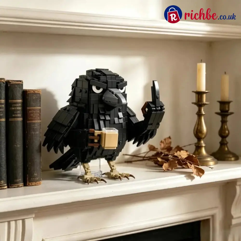 🐦‍⬛ Sarcastic Coffee Crow-- Building Block Set – Funny Do Not Disturb Desk Decor - All New Arrivals