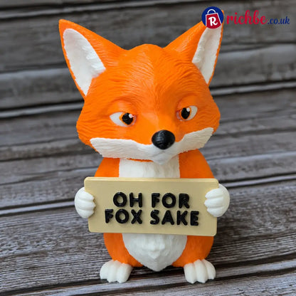 Sassy Animal Desk Buddy Set – 7PCS Funny Mood Figurines with Attitude Signs - 🦊 Fox Sake Fox