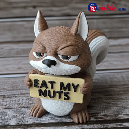 Sassy Animal Desk Buddy Set – 7PCS Funny Mood Figurines with Attitude Signs - 🐿️ Nutty Attitude Squirrel