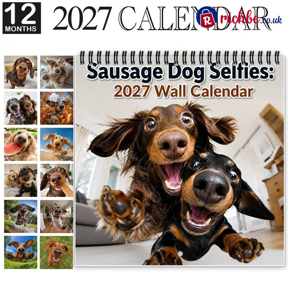 Sausage Dog Selfies 2027 Wall Calendar 🐶📸 - 2027 CALENDAR