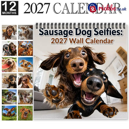 Sausage Dog Selfies 2027 Wall Calendar 🐶📸 - 2027 CALENDAR