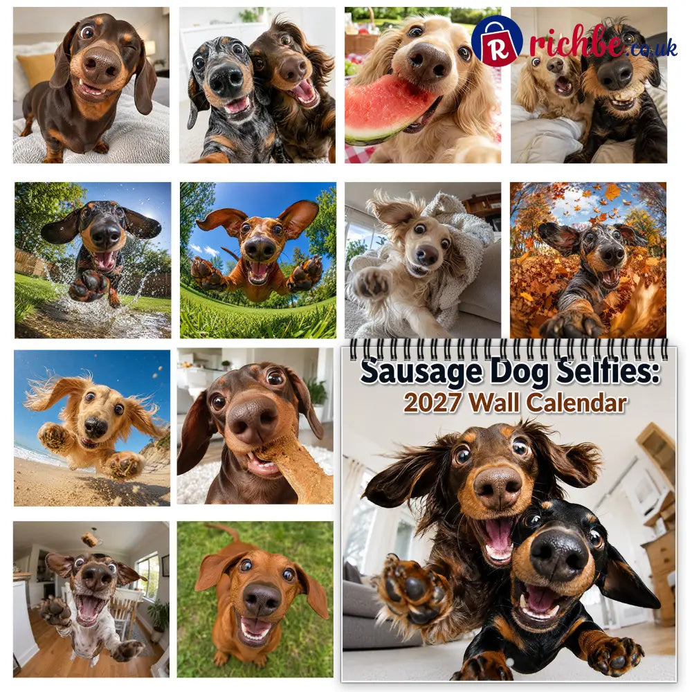 Sausage Dog Selfies 2027 Wall Calendar 🐶📸 - 2027 CALENDAR