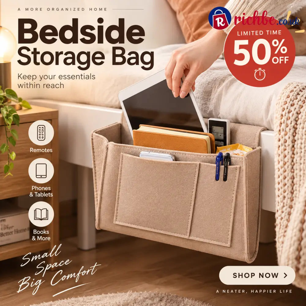 🛏️ Save 49% ! 🧺 Bedside Hanging Caddy – Multi‑pocket felt organizer for dorm & bunk ✨ - Hot sale
