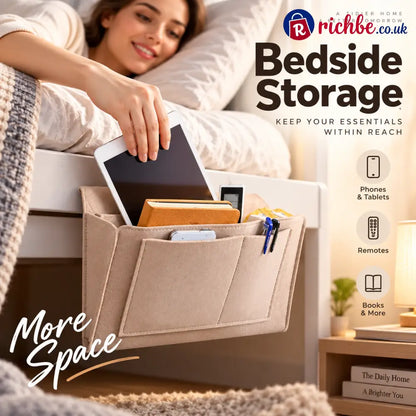 🛏️ Save 49% ! 🧺 Bedside Hanging Caddy – Multi‑pocket felt organizer for dorm & bunk ✨ - Hot sale