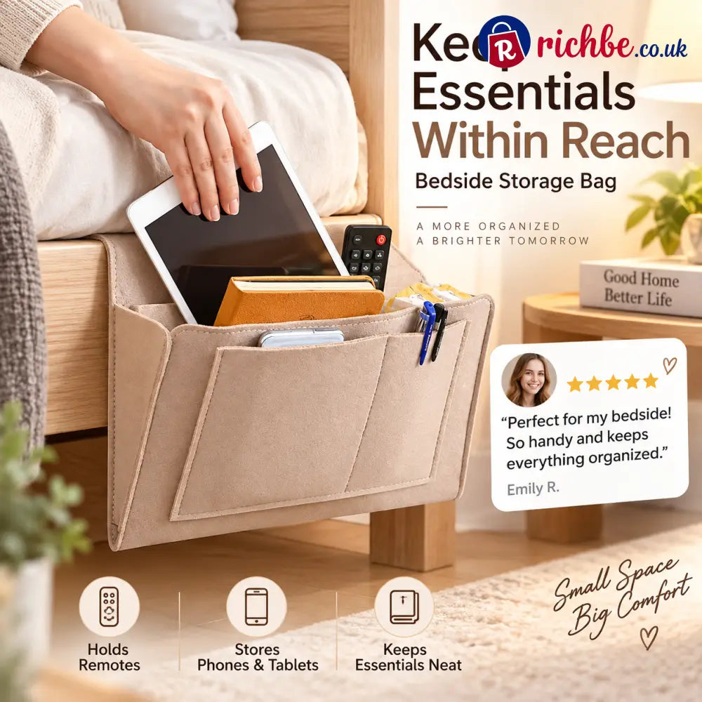 🛏️ Save 49% ! 🧺 Bedside Hanging Caddy – Multi‑pocket felt organizer for dorm & bunk ✨ - Hot sale