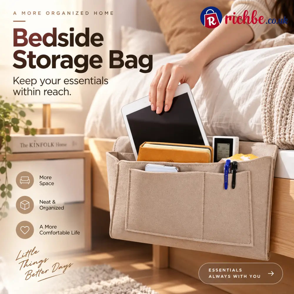 🛏️ Save 49% ! 🧺 Bedside Hanging Caddy – Multi‑pocket felt organizer for dorm & bunk ✨ - Hot sale