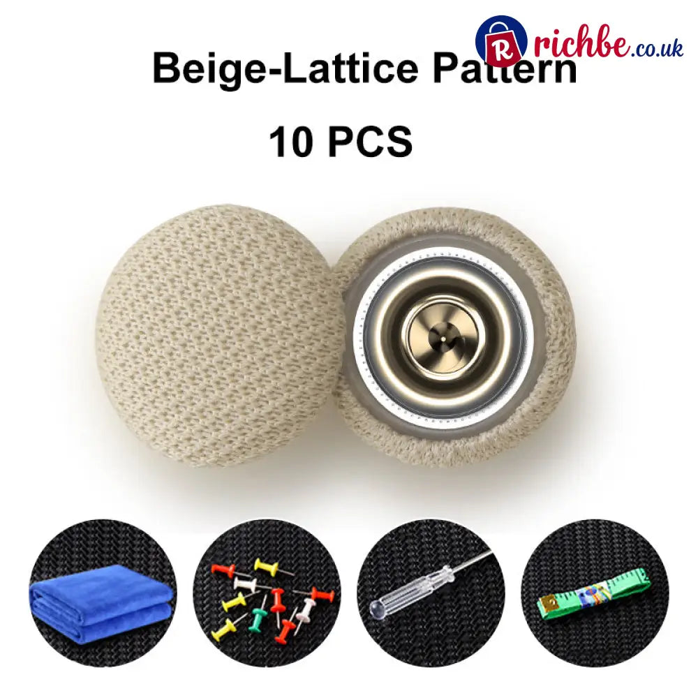 🚗 Save 49% ! 🛠️ Roof Headliner Repair Kit – Universal fit & easy application ✨ - Beige-Lattice Pattern / 10 PCS - Car