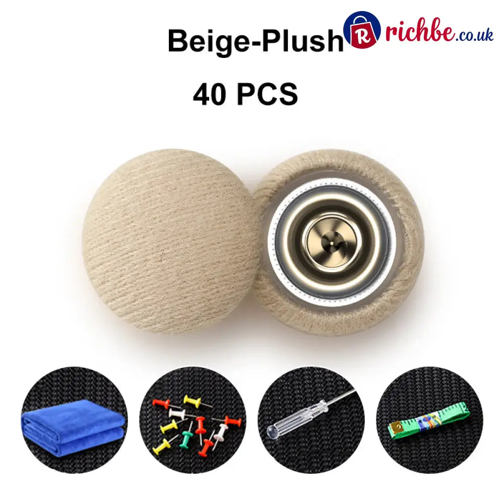 🚗 Save 49% ! 🛠️ Roof Headliner Repair Kit – Universal fit & easy application ✨ - Beige-Plush / 40 PCS - Car Accessories