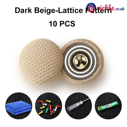 🚗 Save 49% ! 🛠️ Roof Headliner Repair Kit – Universal fit & easy application ✨ - Dark Beige-Lattice Pattern / 10 PCS