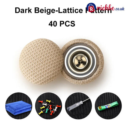 🚗 Save 49% ! 🛠️ Roof Headliner Repair Kit – Universal fit & easy application ✨ - Dark Beige-Lattice Pattern / 40 PCS