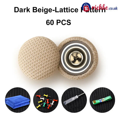 🚗 Save 49% ! 🛠️ Roof Headliner Repair Kit – Universal fit & easy application ✨ - Dark Beige-Lattice Pattern / 60 PCS
