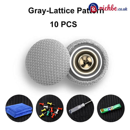 🚗 Save 49% ! 🛠️ Roof Headliner Repair Kit – Universal fit & easy application ✨ - Gray-Lattice Pattern / 10 PCS - Car