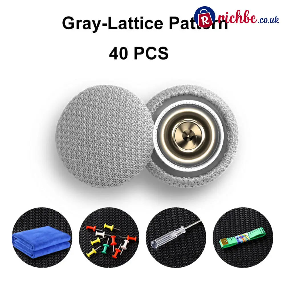 🚗 Save 49% ! 🛠️ Roof Headliner Repair Kit – Universal fit & easy application ✨ - Gray-Lattice Pattern / 40 PCS - Car