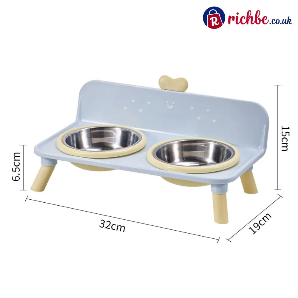 🐾 Save 50% ! 🥣 Elevated Pet Bowls – Detachable & double‑bowl design ✨ - Blue - Hot sale