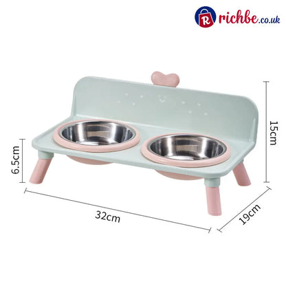 🐾 Save 50% ! 🥣 Elevated Pet Bowls – Detachable & double‑bowl design ✨ - Green - Hot sale