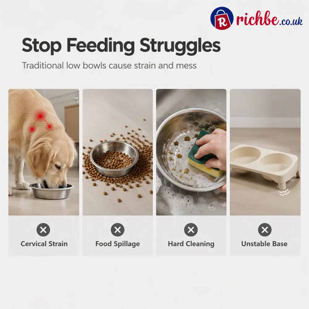 🐾 Save 50% ! 🥣 Elevated Pet Bowls – Detachable & double‑bowl design ✨ - Hot sale