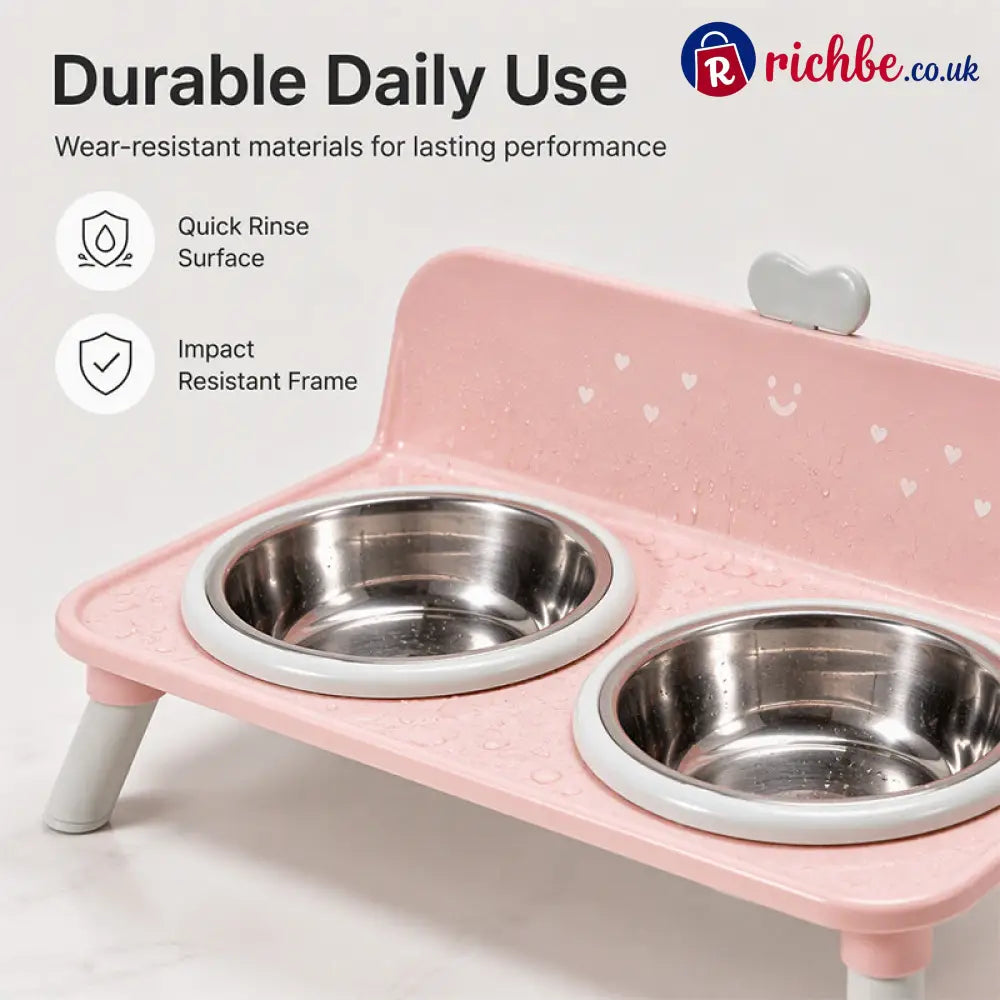 🐾 Save 50% ! 🥣 Elevated Pet Bowls – Detachable & double‑bowl design ✨ - Hot sale