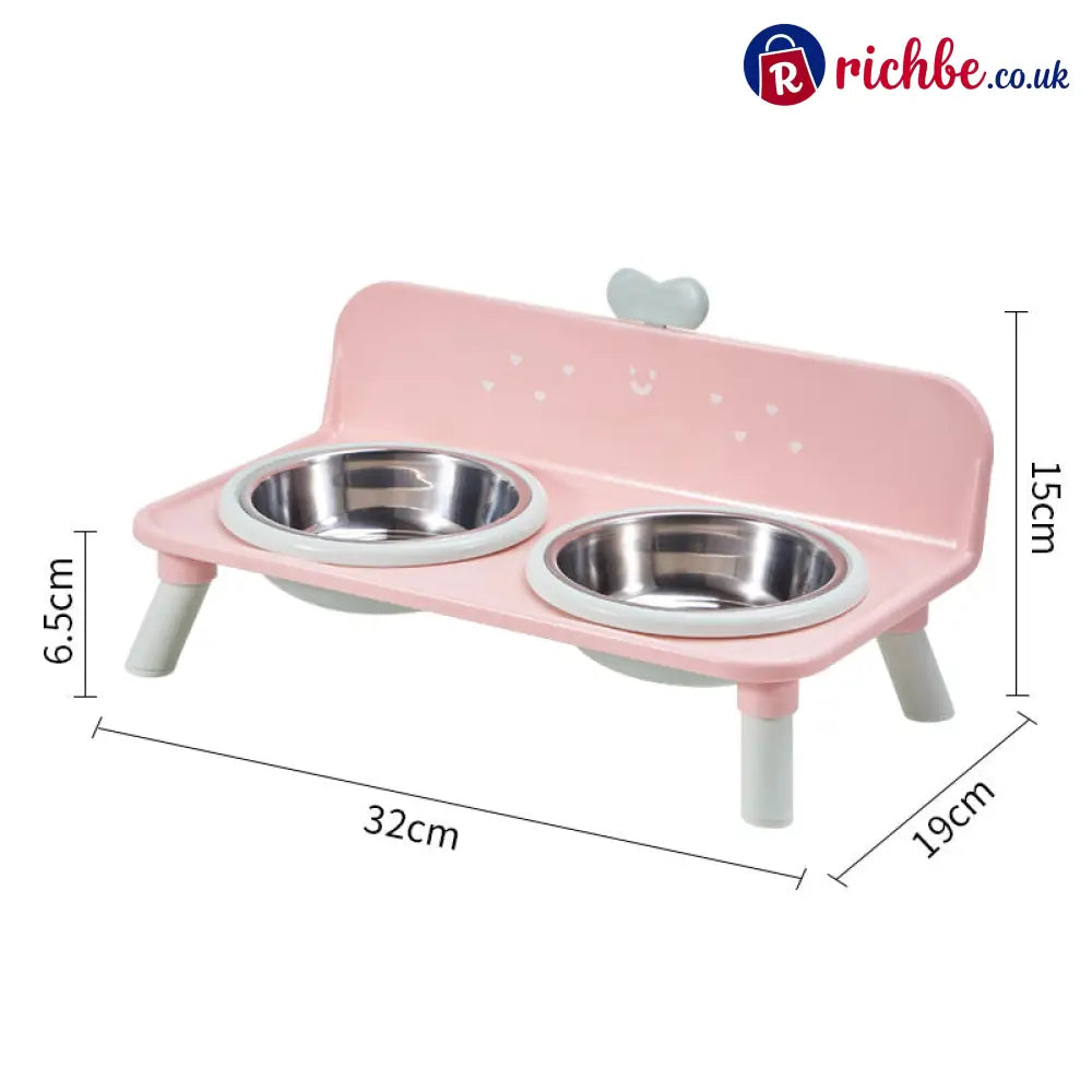 🐾 Save 50% ! 🥣 Elevated Pet Bowls – Detachable & double‑bowl design ✨ - Pink - Hot sale