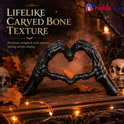 💀 Save 50% ! 🎃 Skeleton Figurine – Heart hand gesture & desk‑ready ✨ - Hot sale