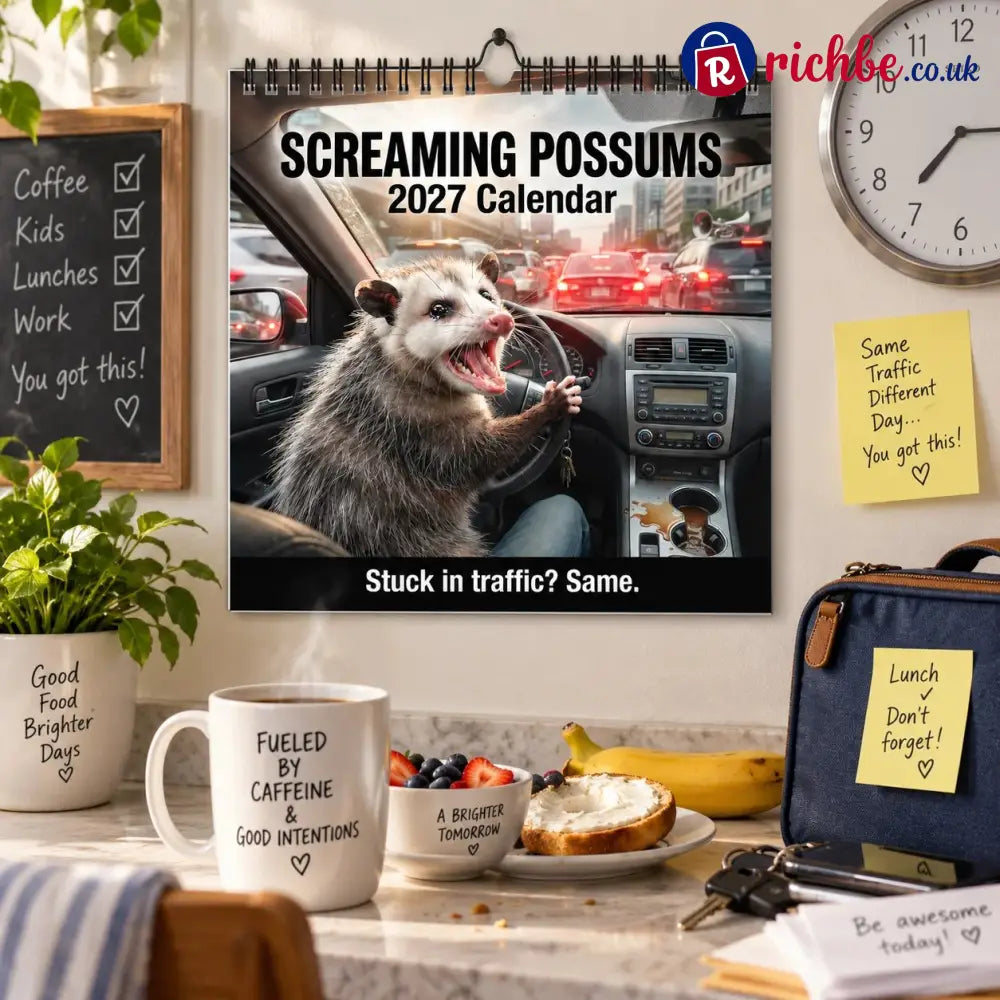 🐾Screaming Possums 2027 Wall Calendar – 12-Month Funny Relatable Calendar - 2027 CALENDAR