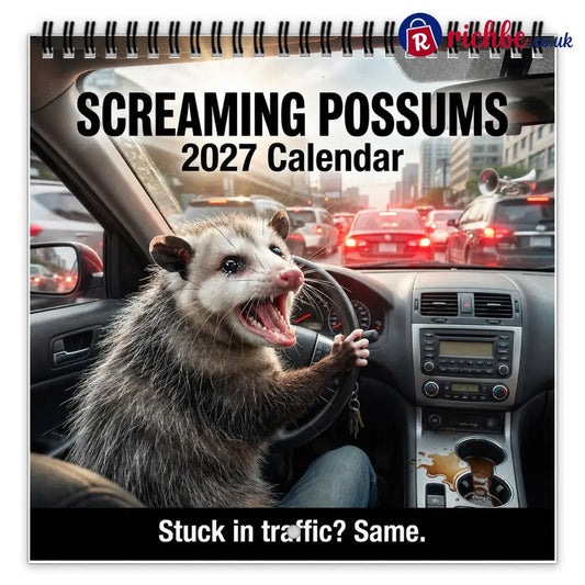 🐾Screaming Possums 2027 Wall Calendar – 12-Month Funny Relatable Calendar - 2027 CALENDAR