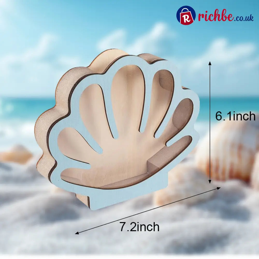 🦪 Seashell Display Case with Acrylic Panel 🌊 - Hot sale