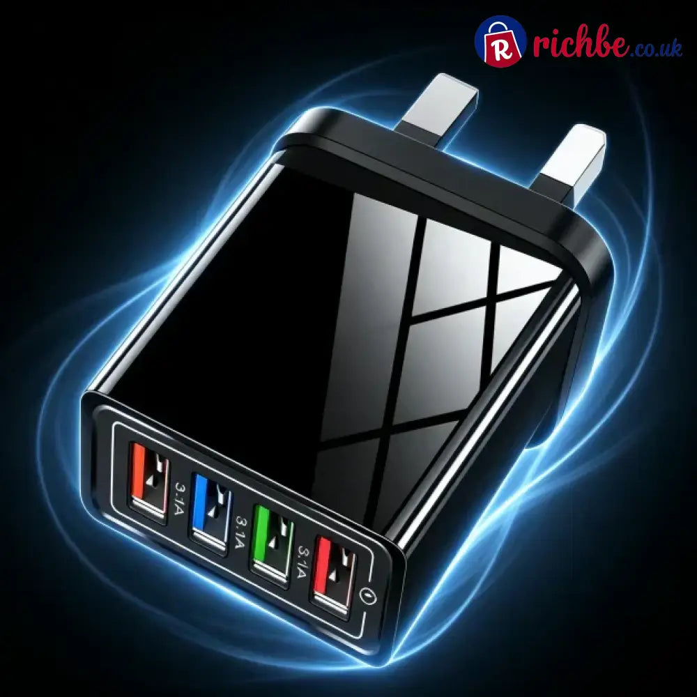 ⚡️Secret to Faster Phone Performance⚡️Four-Port Travel Charger for Extended Phone Battery Life