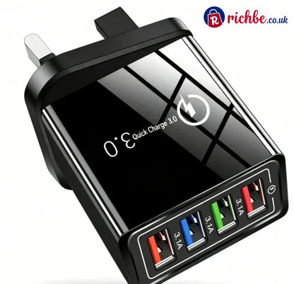 ⚡️Secret to Faster Phone Performance⚡️Four-Port Travel Charger for Extended Phone Battery Life