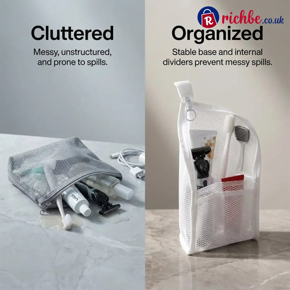 Self-Standing Toiletry & Cosmetic Storage Bag