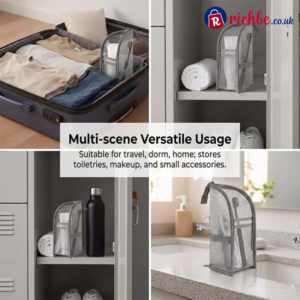 Self-Standing Toiletry & Cosmetic Storage Bag