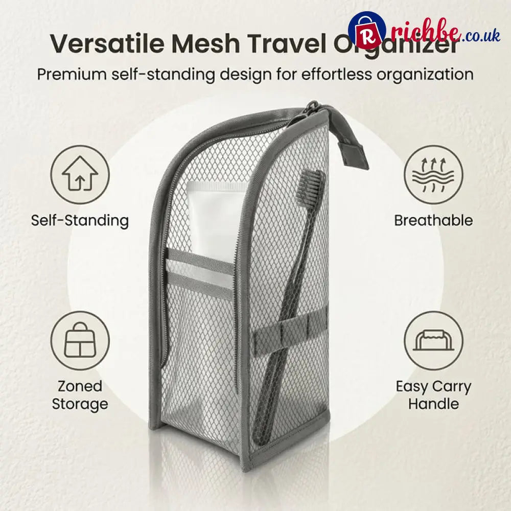 Self-Standing Toiletry & Cosmetic Storage Bag