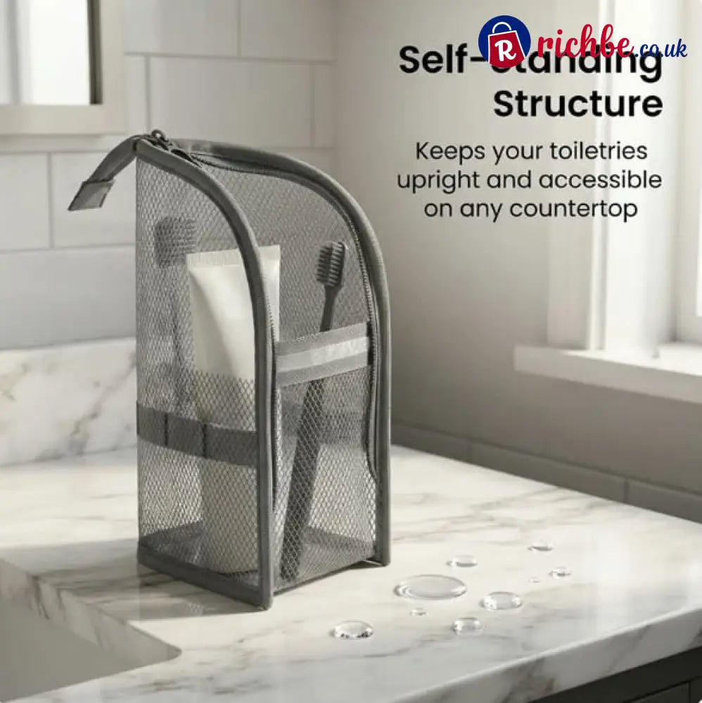 Self-Standing Toiletry & Cosmetic Storage Bag