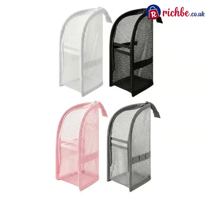 Self-Standing Toiletry & Cosmetic Storage Bag - White + Grey + Black + Pink (Save 35%