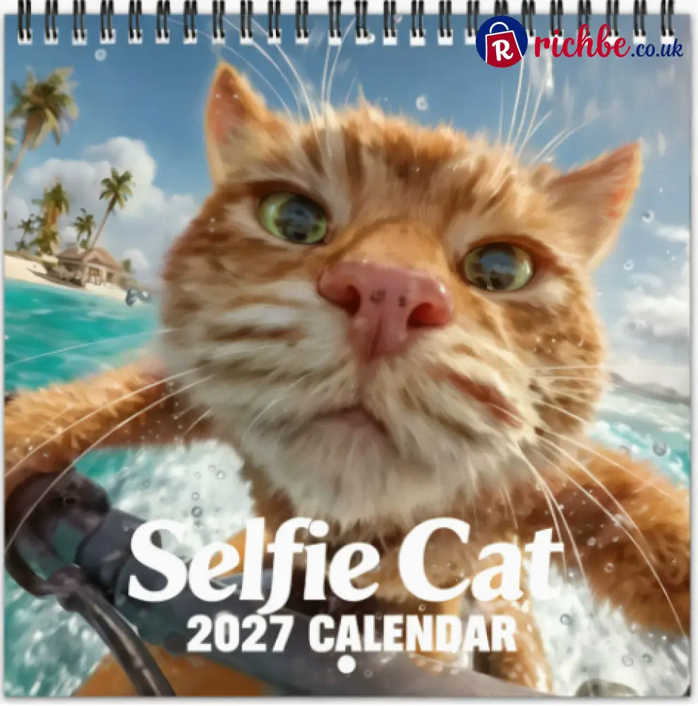 😼Selfie Cat 2027 Wall Calendar – 12 Months of Hilarious Cat Close-Ups - 2027 CALENDAR