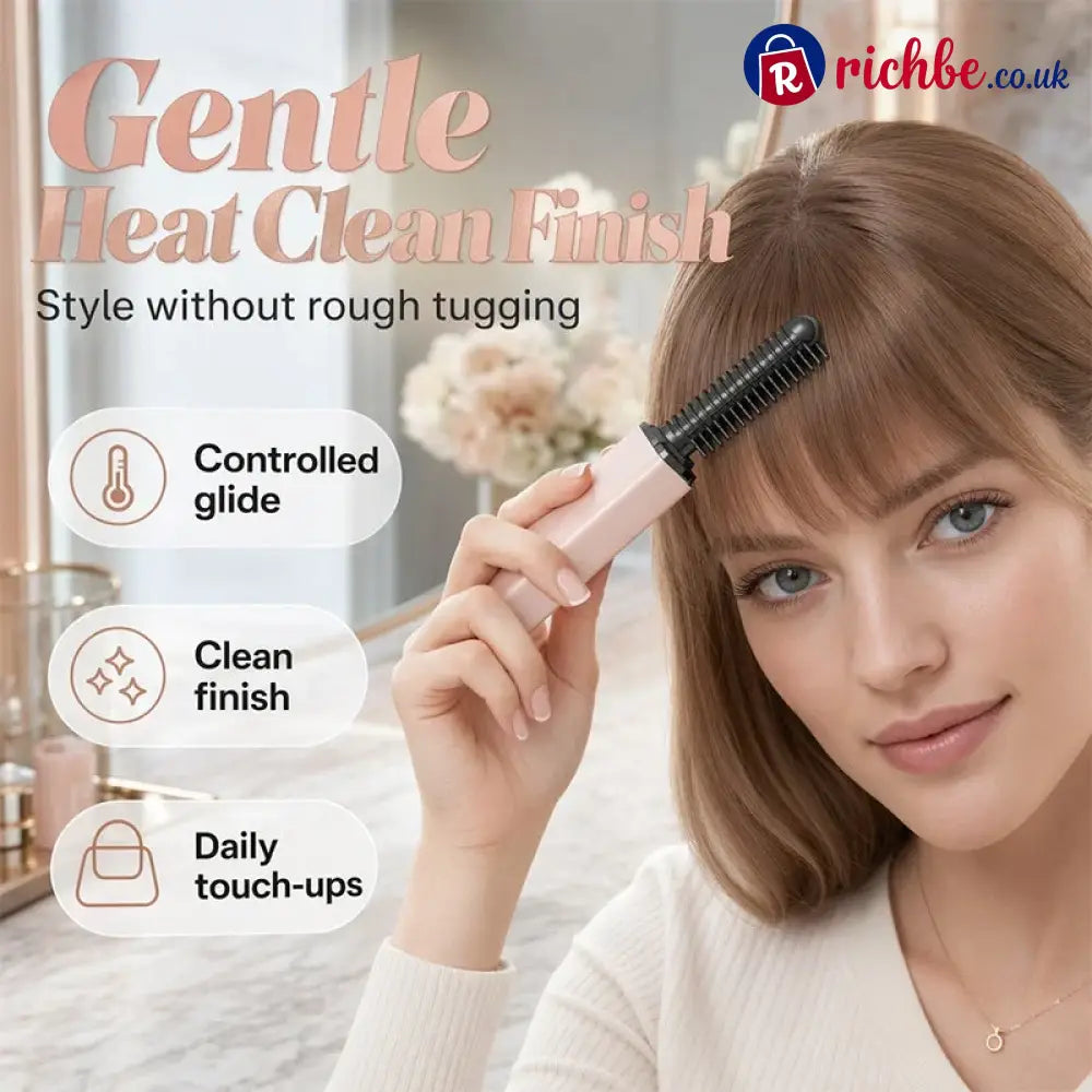 👩Shape hair in 3 seconds! Create gorgeous hairstyles anytime anywhere. 💁Portable Wireless Mini Bang Styling Comb