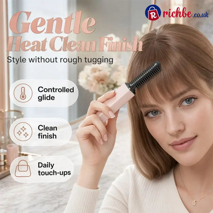 👩Shape hair in 3 seconds! Create gorgeous hairstyles anytime anywhere. 💁Portable Wireless Mini Bang Styling Comb