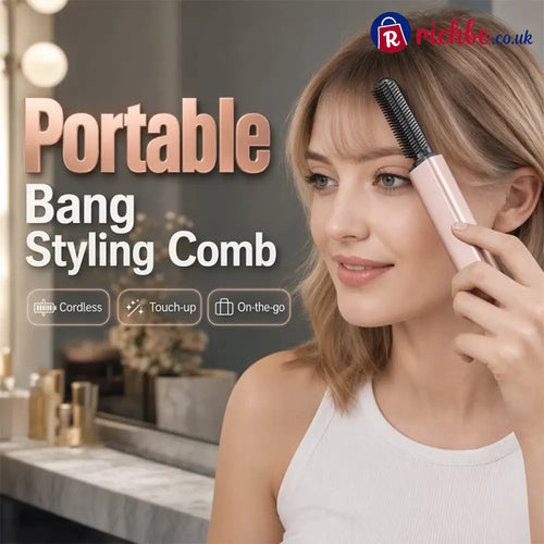 👩Shape hair in 3 seconds! Create gorgeous hairstyles anytime anywhere. 💁Portable Wireless Mini Bang Styling Comb