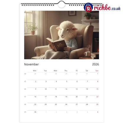 Sheep Calendar 2026 - Daily Activities
