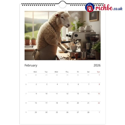 Sheep Calendar 2026 - Daily Activities