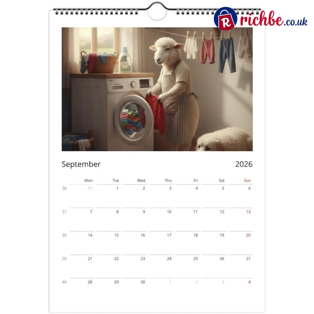 Sheep Calendar 2026 - Daily Activities
