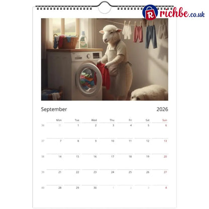 Sheep Calendar 2026 - Daily Activities