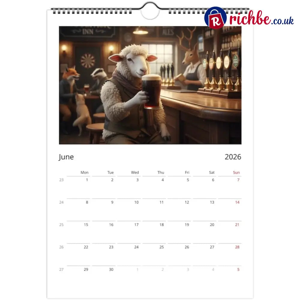 Sheep Calendar 2026 - Daily Activities
