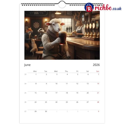 Sheep Calendar 2026 - Daily Activities